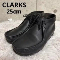 CLARKS クラークス 35401 ワラビー ブーツ ブラック　25cm