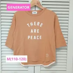 【GENERATOR】 ロゴプリント 七分袖 Tシャツ オレンジのサムネイル