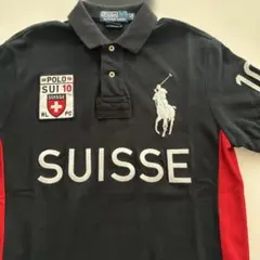 Polo by Ralph Lauren スイス ポロシャツ M 黒/赤