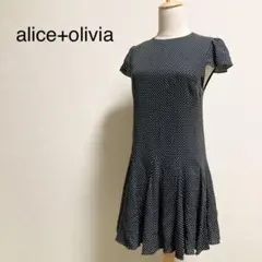 【未使用】アリスオリビア ワンピース ミニ ドット フレア 美品のサムネイル