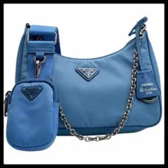 6268 美品 プラダ Re-Nylon2005 三角プレート ショルダーバッグ