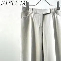 STYLE ME スラックス センタープレス ポケット付き シンプル 大きめ