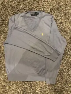 Polo by Ralph Lauren グレー Vネックセーター LL