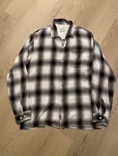 60's TOWNCRAFT レーヨンオンブレシャツ 白黒