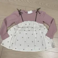 アプレレクール ワッフルドッキングフレアTシャツ 長袖110