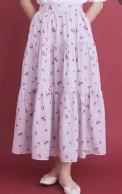 【新品】Areeam Disney ミニー/さくらんぼ柄ティアードスカートのサムネイル