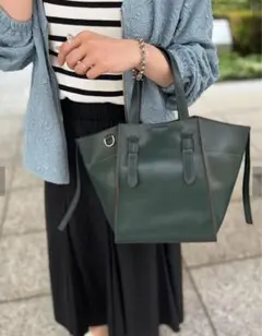 フェイクレザー2WAYトートBAG グリーン