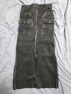 黒　ダークグレー 光沢　キラキラ　ロング　タイトスカート JEANASIS