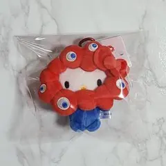 ミャクミャク サンリオなりきりカラビナ付ぬいぐるみキーホルダー　キティ