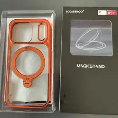CASEKOO iPhone17Pro用ケース クリアオレンジ