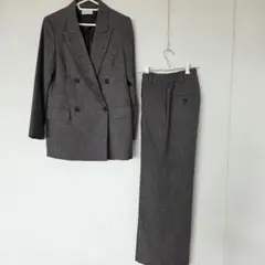 PLST パンツスーツ セットアップ ブラウン XS ダブルジャケット