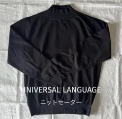 〔美品〕 UNIVERSAL LANGUAGE ニットセーター ブラック Mのサムネイル