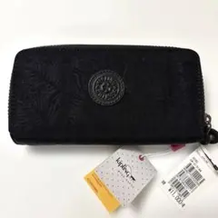 未使用品-KIPLINGダブルジップ長財布 BLACK