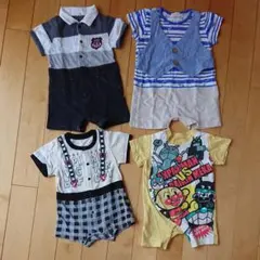 新品あり！ ロンパース 70 半袖 男の子 4枚セット まとめ売り アンパンマン
