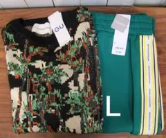 GU beautifulpeople★ Lサイズ★ニット＆サイドラインパンツ＋袋