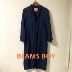 BEAMS BOY（ビームスボーイ）リネン ショップ コート［ネイビー］のサムネイル