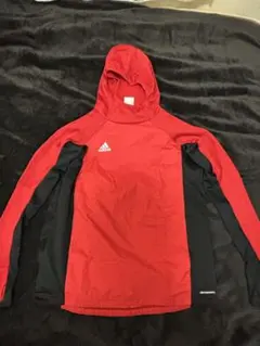 adidas フード付きピステ J150 赤黒