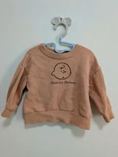 スヌーピー　チャーリーブラウン　90 cm 　茶色　トレーナー