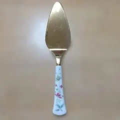 ✳️＊ノリタケ ケーキサーバー 花柄 陶器ハンドル＊✳️のサムネイル