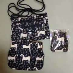 marimekko マリメッコ 馬柄 バッグ ポーチ 3点セット