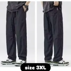 メンズ　イージーパンツ　薄手　ワイドパンツ　ストレート　ストレッチ　カジュアル