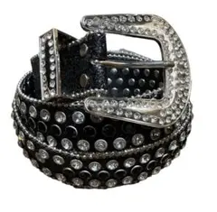 スタッズベルト ハードコア パンクロック ロカビリー 3連鋲 黒 y2k