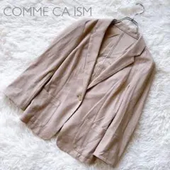 コムサイズム テーラードジャケット L 春秋 ベージュ 綿混 オフィスカジュアル