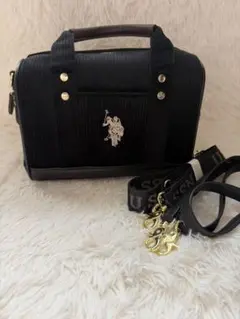 【美品】U.S.POLO ASSN. 2WAY ショルダー 黒 ミニボストンのサムネイル
