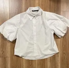【ZARA】ホワイト 半袖シャツのサムネイル