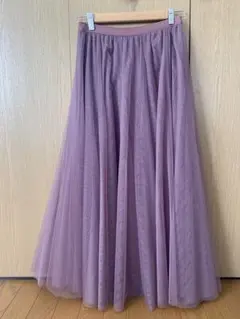 fifth チュールロングスカート　ピンク系