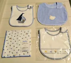 新品未使用　familiar スタイ・よだれかけ3枚セット・ガーゼハンカチ