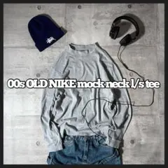 00s OLD NIKE mock neck l/s tee y2k c-boy