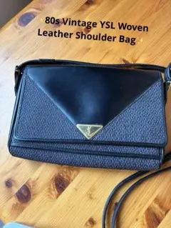 Vintage YSL Woven Leather Shoulder Bag