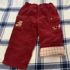 ミキハウス 赤 コーデュロイ パンツ 95cm