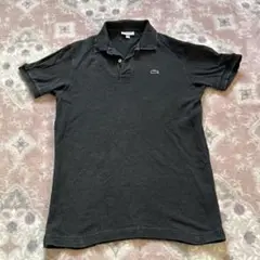 LACOSTE ダークグレー ポロシャツ US L