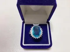 ラボグロウン・パライバトルマリンリング 6ct 10*12 アールデコ