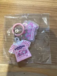 メゾピアノ Tシャツめじるしチャーム ピンク×ハート柄