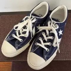 CONVERSEワンスター ネイビー 24.5cm 美品