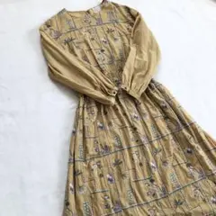 美品　ハウピア★˚✧₊ 花刺繍ワンピース