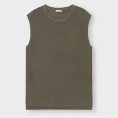 ⭐️美品⭐️【GU】フレンチスリーブセーター S オリーブ