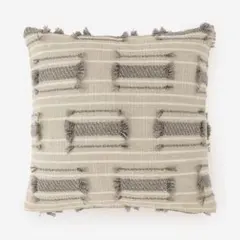 ACTUS BAUCI クッションカバー43cm角 グレー/ホワイト