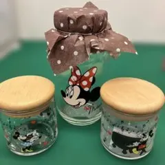 (11-26)ミッキー・ミニー ガラスキャニスター3個セット