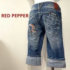 RED PEPPER ローライズデニムハーフパンツ Y2K 00s グランジ