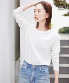 SLOBE IENA T/C天竺ベーシックロンTEE