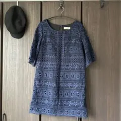 【新品未使用】ノエラ　ネイビー レース ワンピース