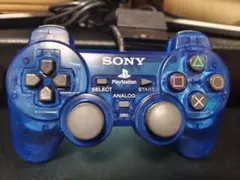 純正品 SONY PS2 コントローラー クリアブルー