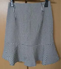 美品 ギンガムチェック フレアスカート