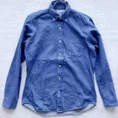 ジーユー デニムシャツ ブルー 【M】 カジュアル 春秋 綿100 定番 人気