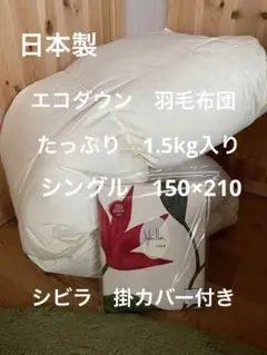【エコダウン使用】寒冷地仕様　羽毛布団　セミダブル　170×210 ホテル仕様 エコダウン使用】寒冷地仕様 羽毛布団 セミダブル 170×210 ホテル仕様