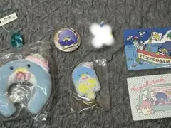 サンリオ　タキシードサム　ミニカチューシャ型キーホルダー缶バッジカード